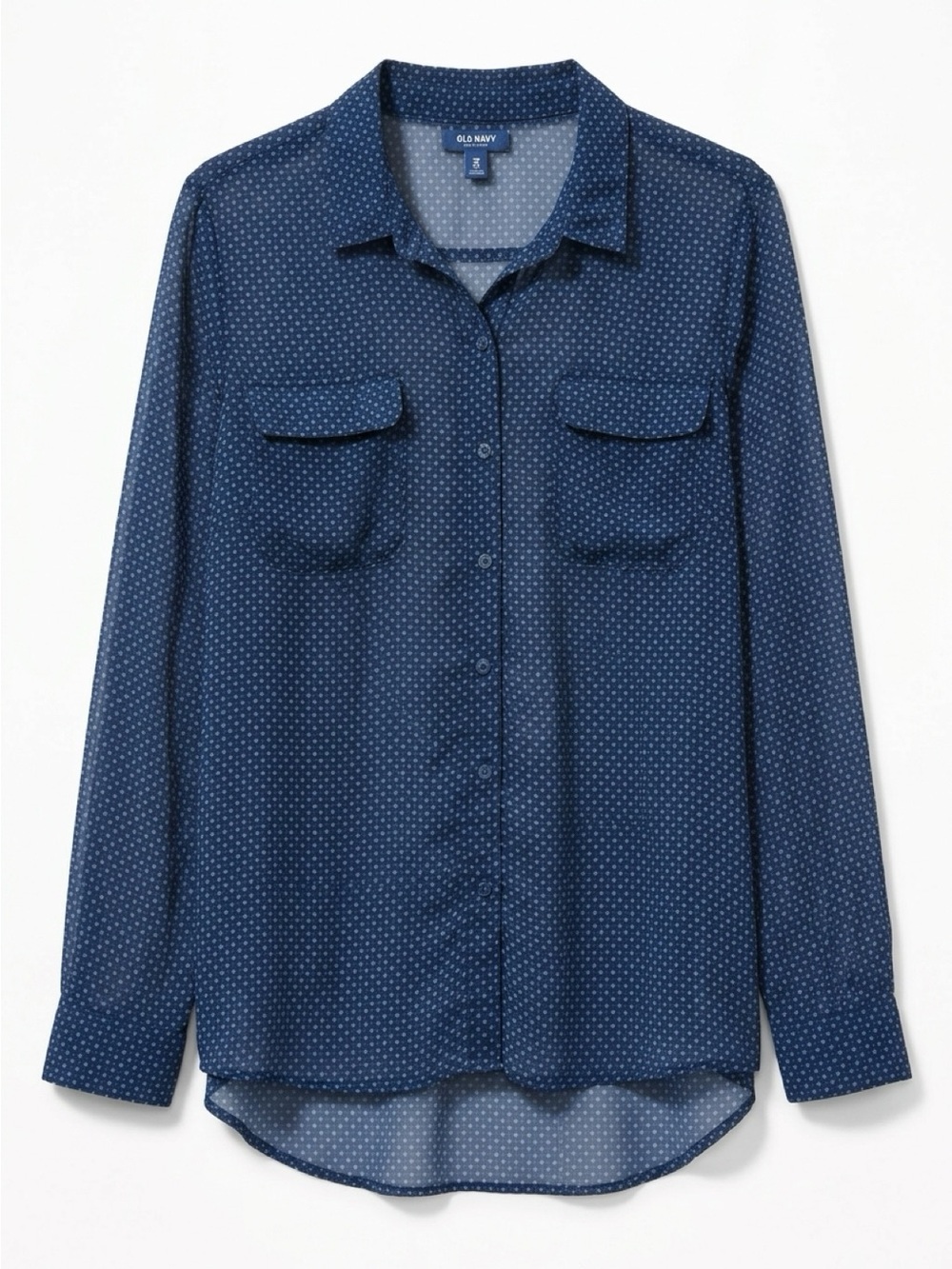 Old Navy women’s Navy Dot-Print Button-Up Shirt